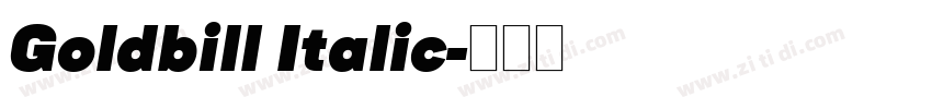 Goldbill Italic字体转换